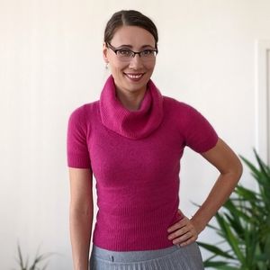 Apt. 9 fuchsia pink cashmere sweater